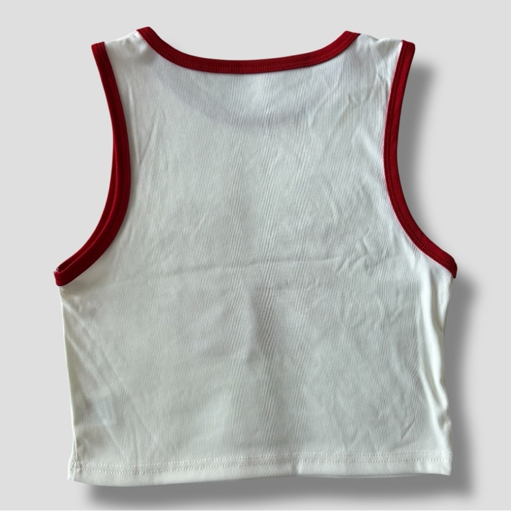 Red and White Graphic Tank Top - Picture 4 of 5
